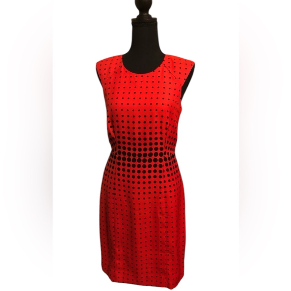 Elegant Red Polka Dot Dress